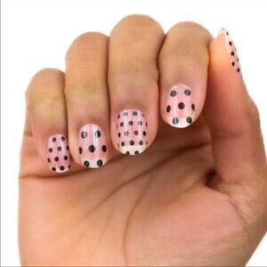 Color Street Polka Dot-Com Nail Polish Strips Clear Overlay